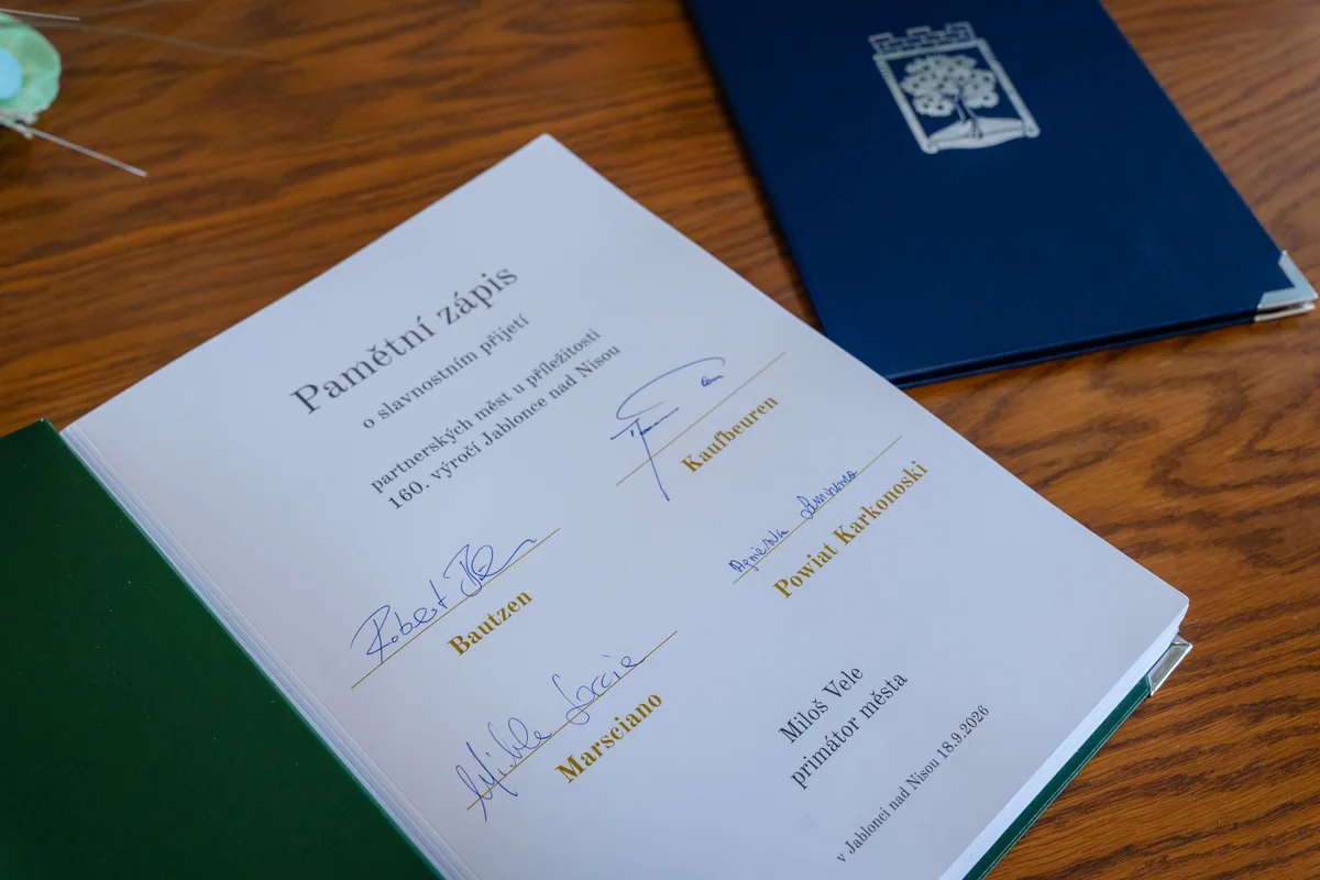 Detail dokumentu při setkání partnerských měst